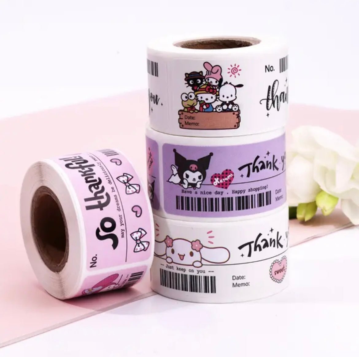 120pcs Sanrio Stickers Roll