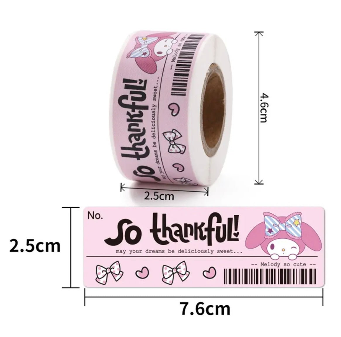 120pcs Sanrio Stickers Roll