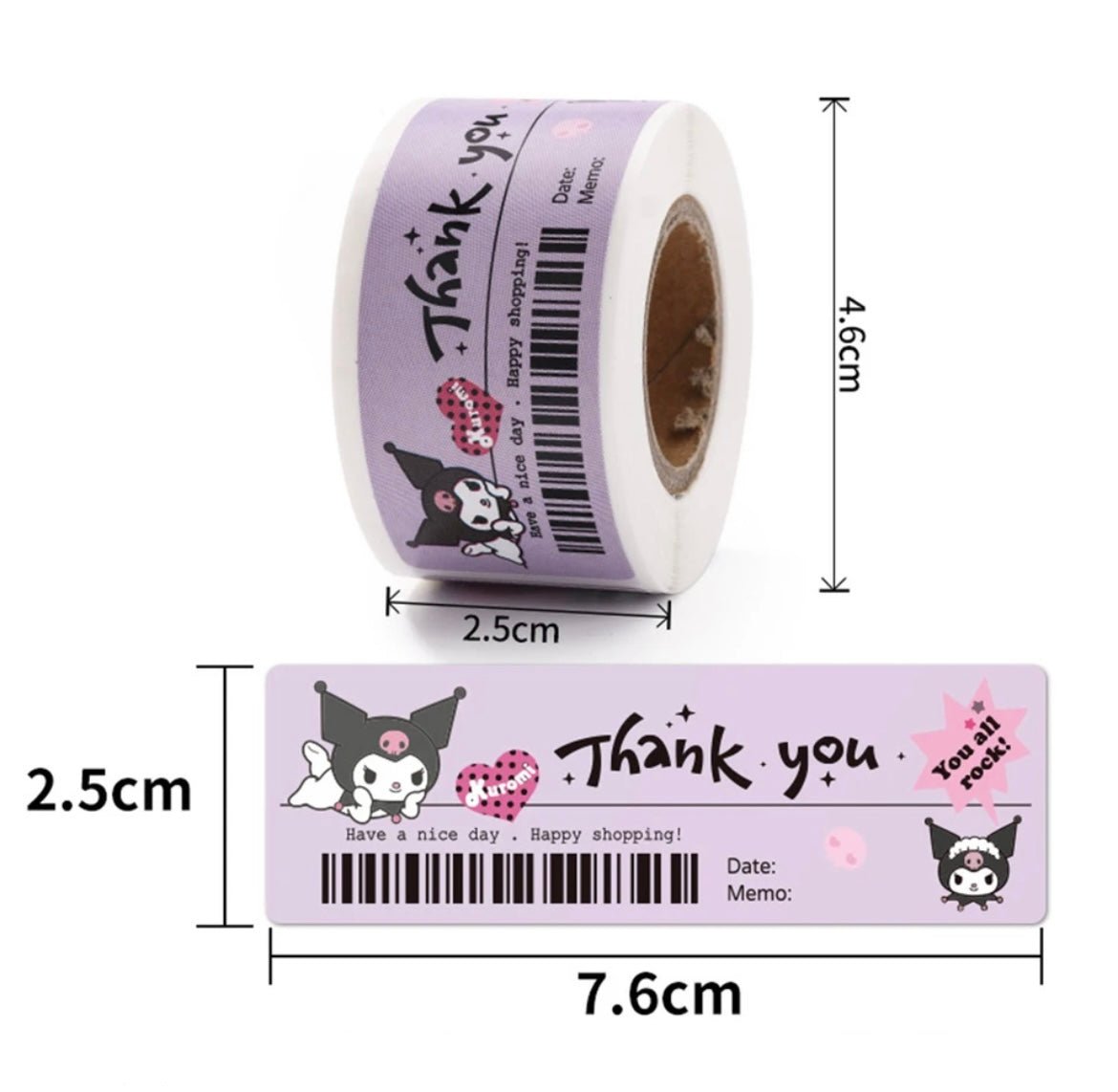 120pcs Sanrio Stickers Roll