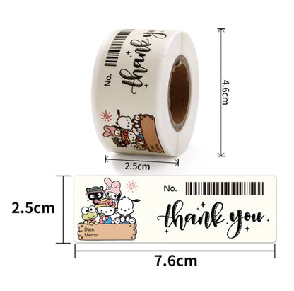 120pcs Sanrio Stickers Roll